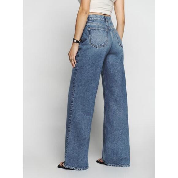 Reformation Cary High Rise Slouchy Wide Leg Jeans in Colorado 24 - Picture 3 of 10